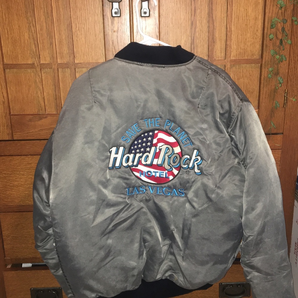 VINTAGE Hard Rock Cafe bomber jacket size large